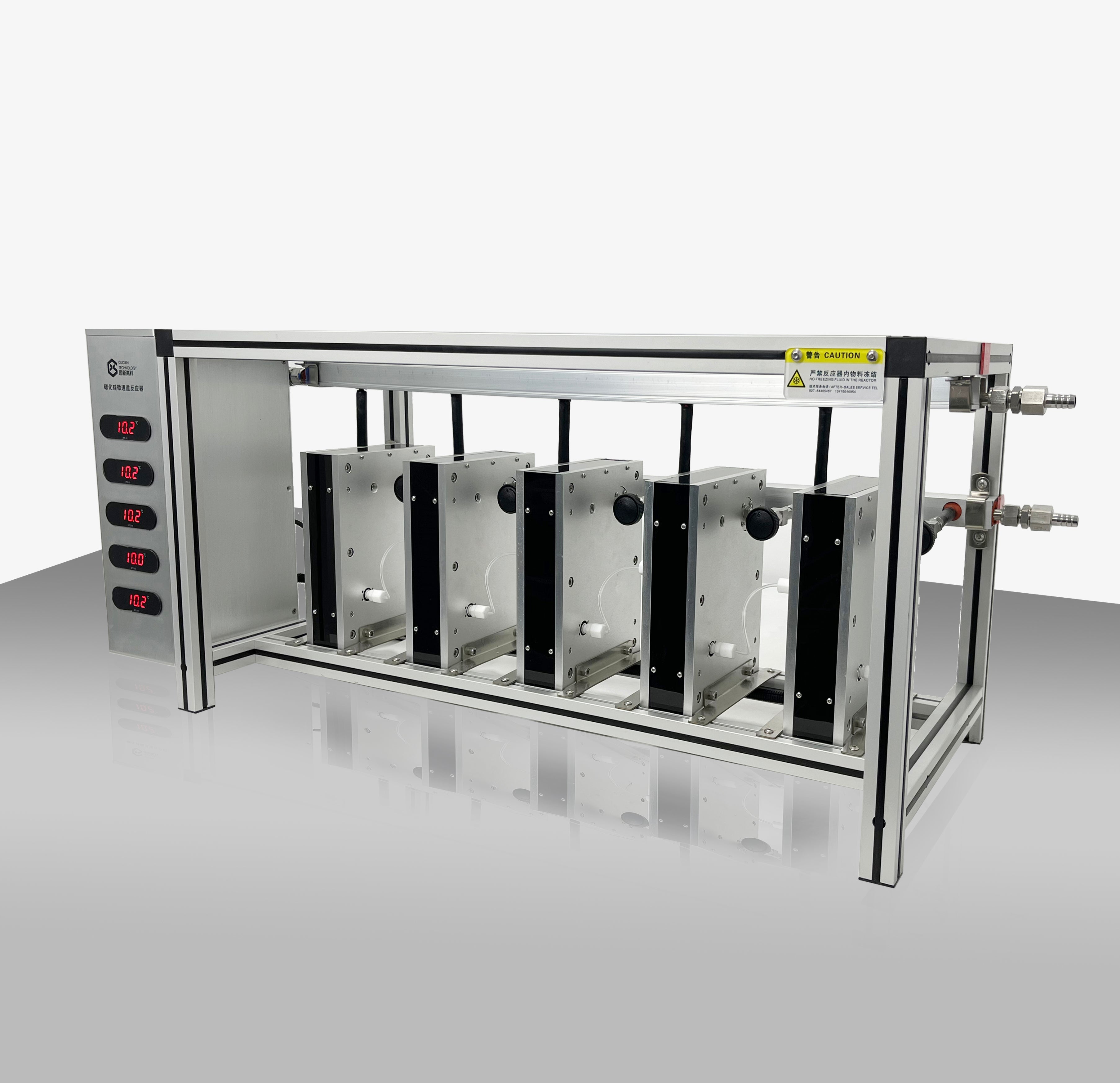 Silicon Carbide Microreactor SiC Microchannel Reactor Lab Level, Laboratory continuous flow reactor