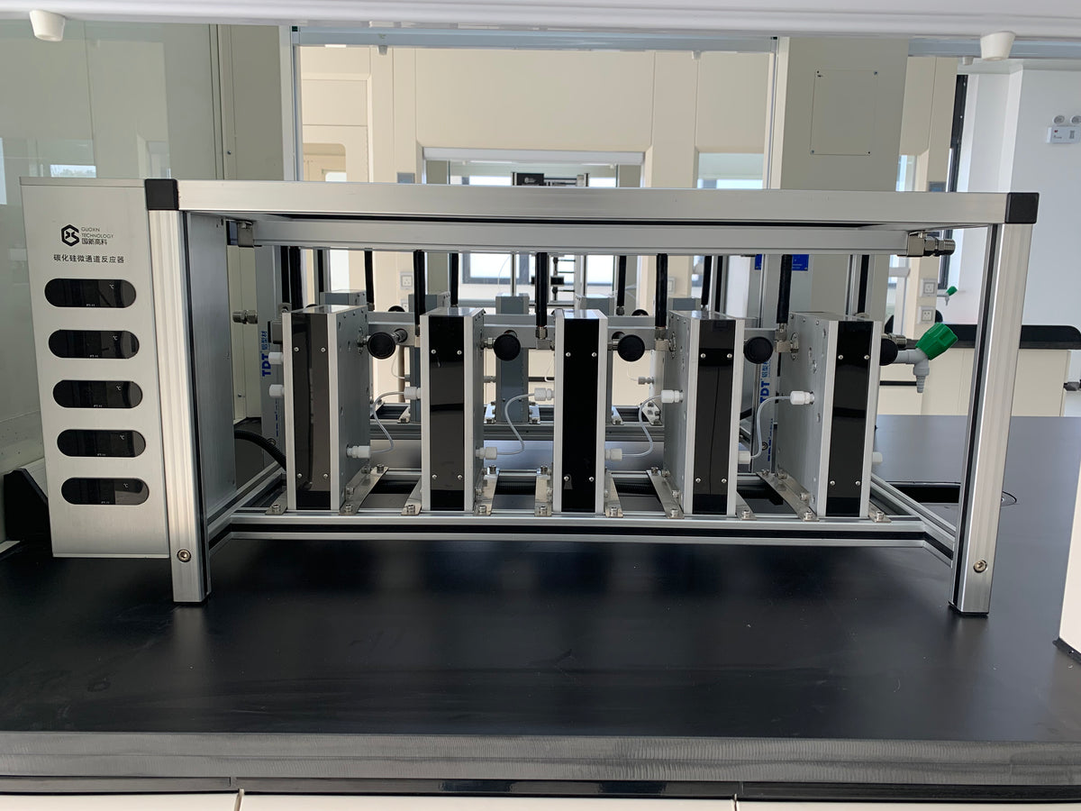 Silicon Carbide Microreactor SiC Microchannel Reactor Lab Level, Laboratory continuous flow reactor